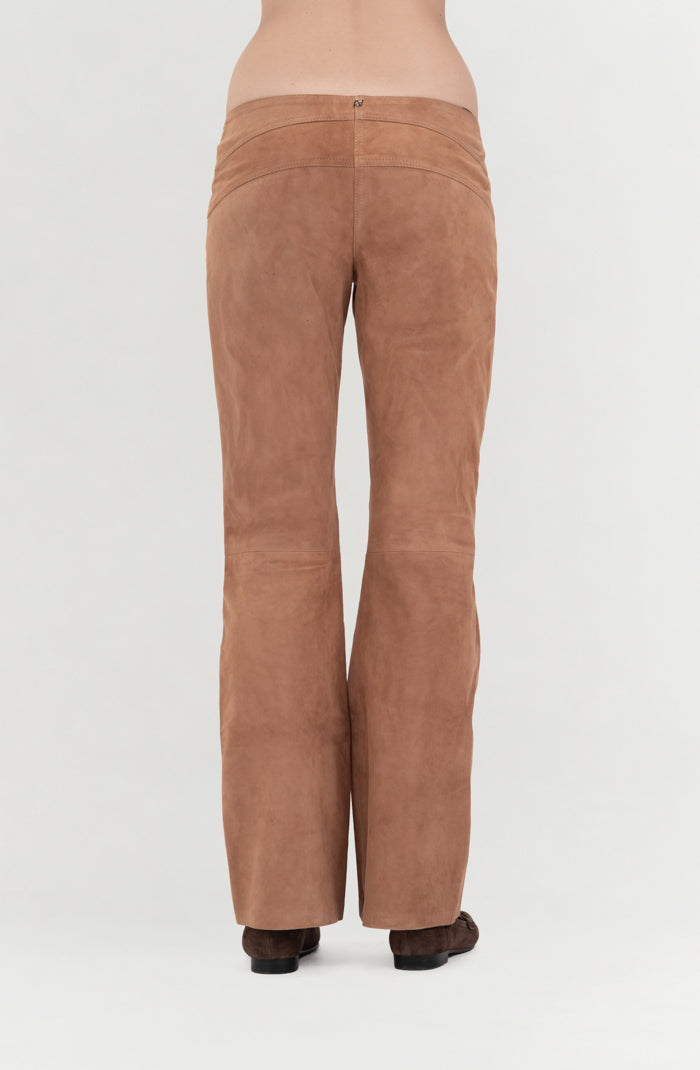 Isaac Suede Pants Beige