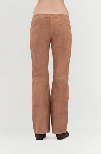 Isaac Suede Pants Beige