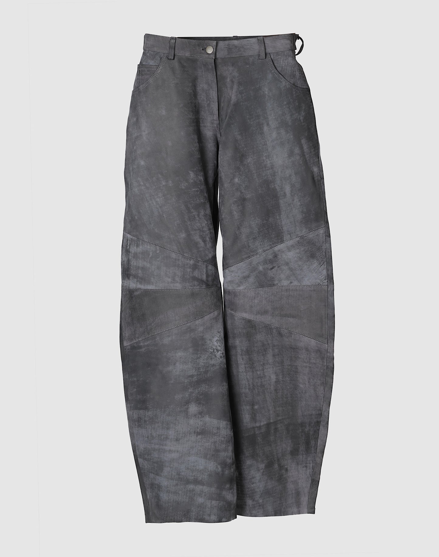 Gabriel Leather Pants Washed Grey