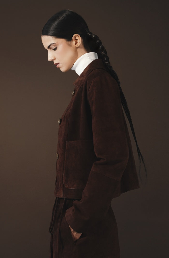 Harper Suede Jacket Brown