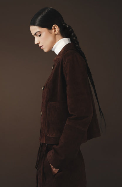 Harper Suede Jacket Brown