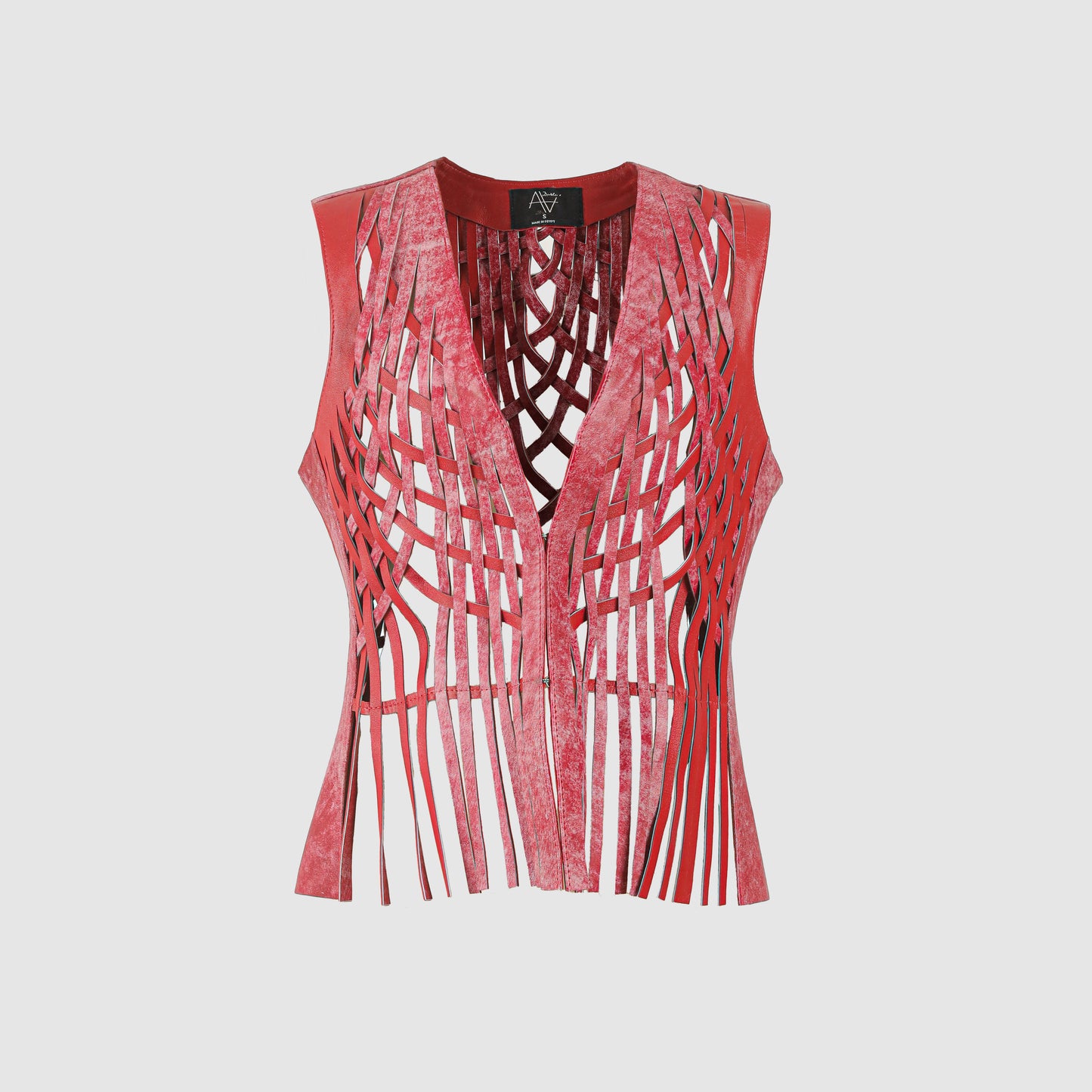 Attalea Leather Vest II Red