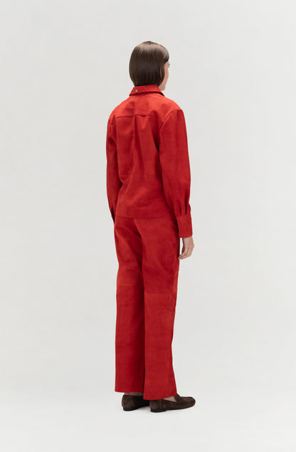 Liana Suede Shirt Red