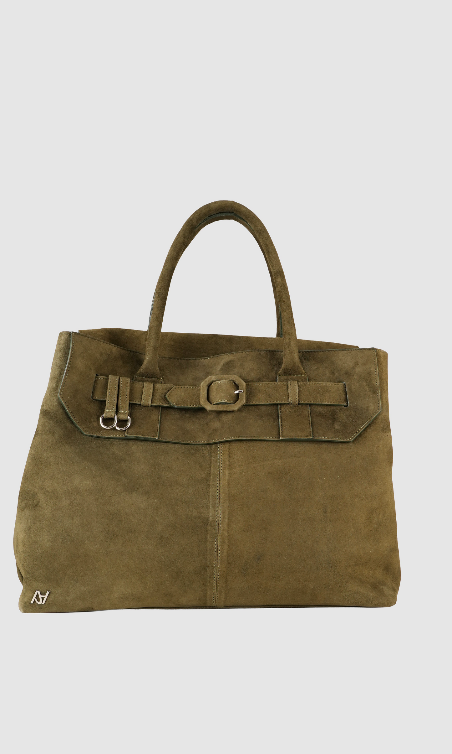 Eloura Oversized Suede Bag Olive