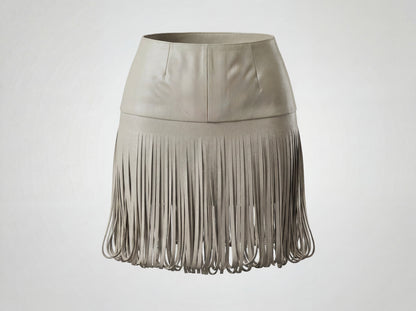 Ellie Leather Skirt Butter Yellow