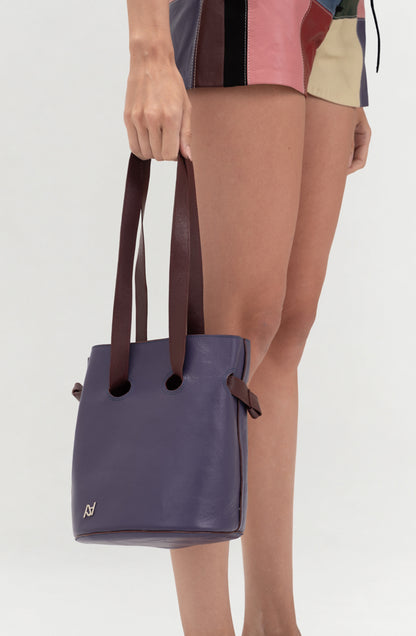Zoey Leather Bag Plum Purple