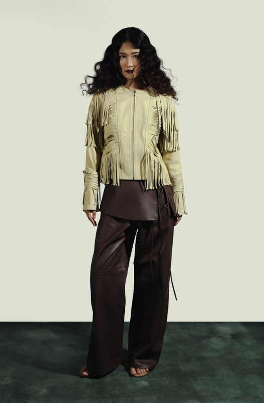 Aurora Leather Jacket Butter Yellow
