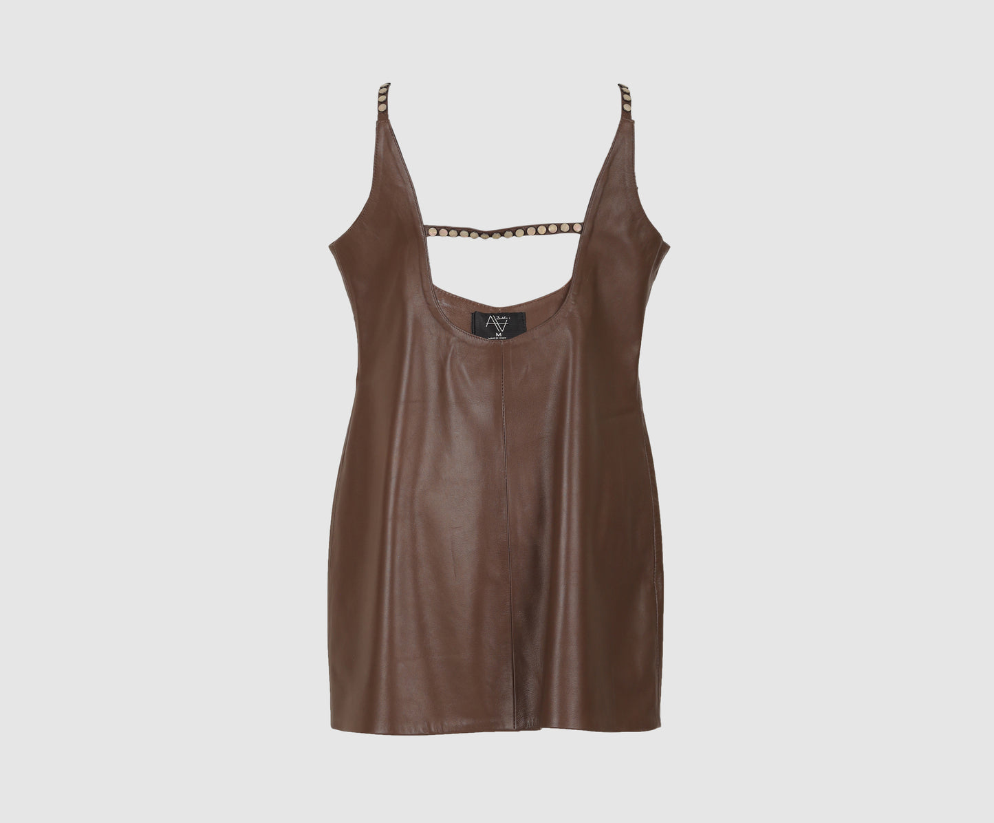 Charlotte Leather Dress Brown