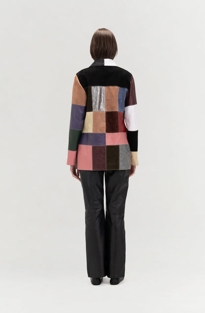 Ayo Leather Jacket Multicolored