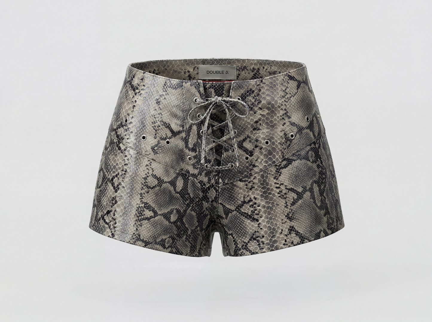 Jason Leather Shorts Snakeprint