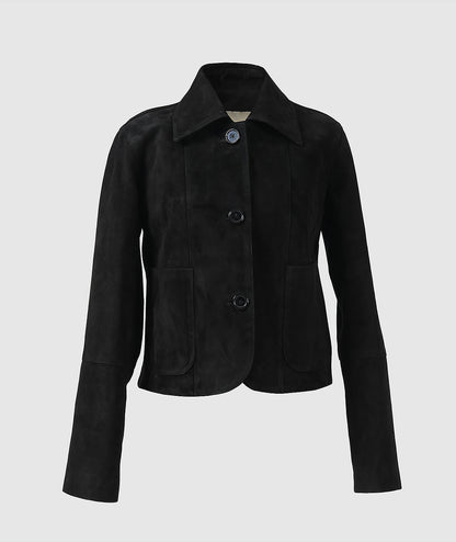 Harper Suede Jacket Black