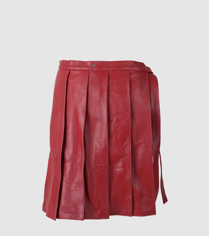 Veya Wrap On Leather Belt Red