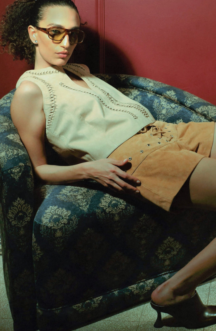 Willow Suede Top Tan