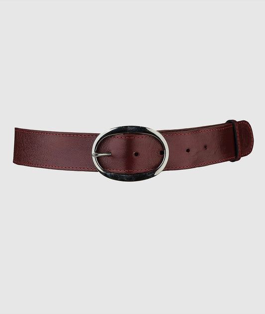 Jace Leather Belt Burgundy