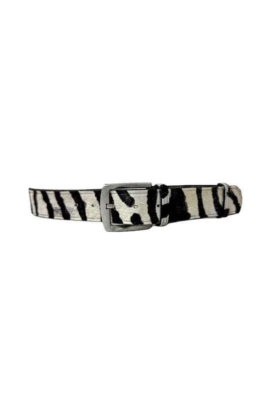 Lincoln Leather Belt Zebra Print - Limited Edition