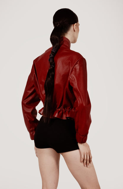 Bennett Leather Jacket Red
