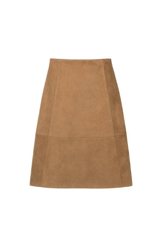 Isabelle Suede Skirt Beige