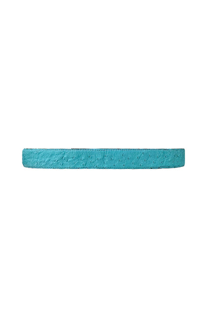Lincoln Leather Belt Ostrich Aqua - Limited Edition