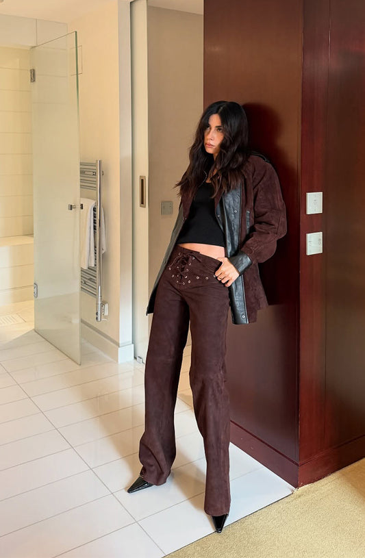 Jason Suede Pants Brown