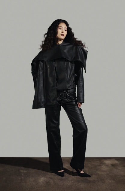 Jason Leather Pants Black