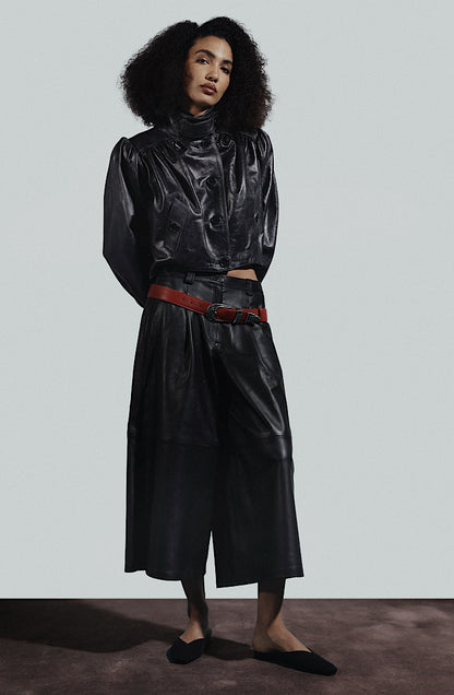 Lennox Leather Jacket Glossy Black
