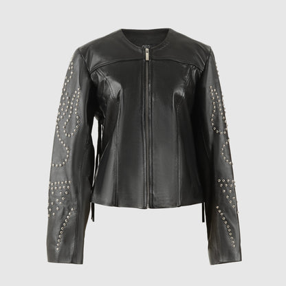 Quartz Leather Jacket Black