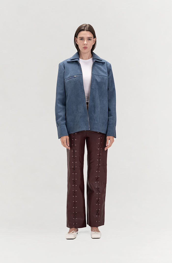 Adrian Leather Pants Burgundy