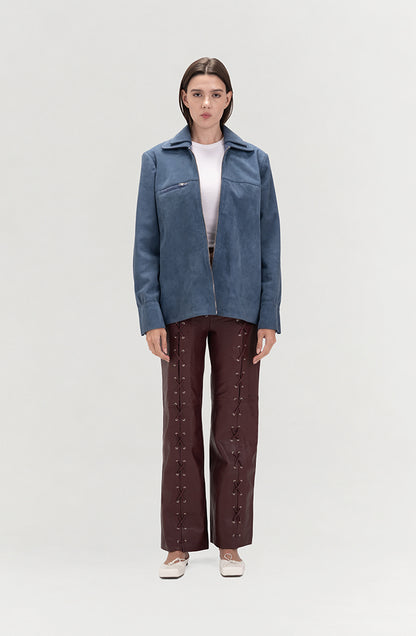Adrian Leather Pants Burgundy