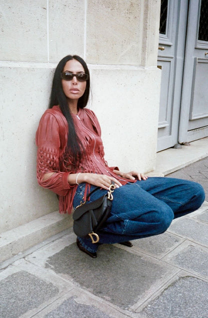 Attalea Leather Jacket Red