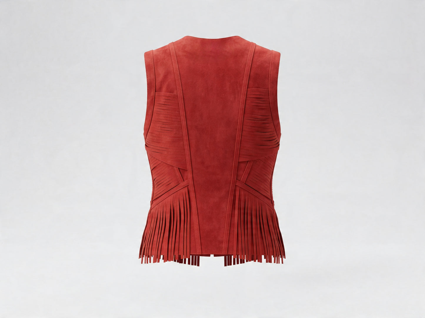 Aurora Suede Vest Red
