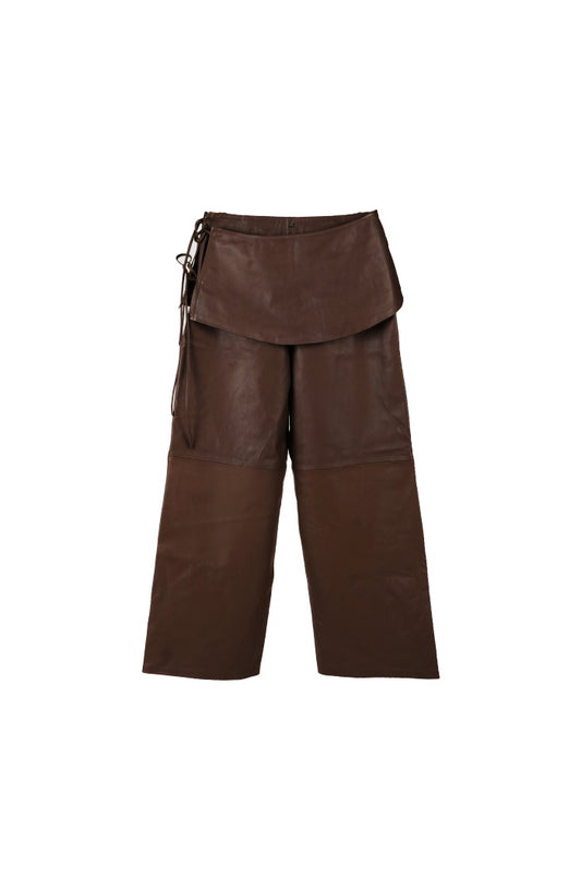 Harlow Leather Pants Brown
