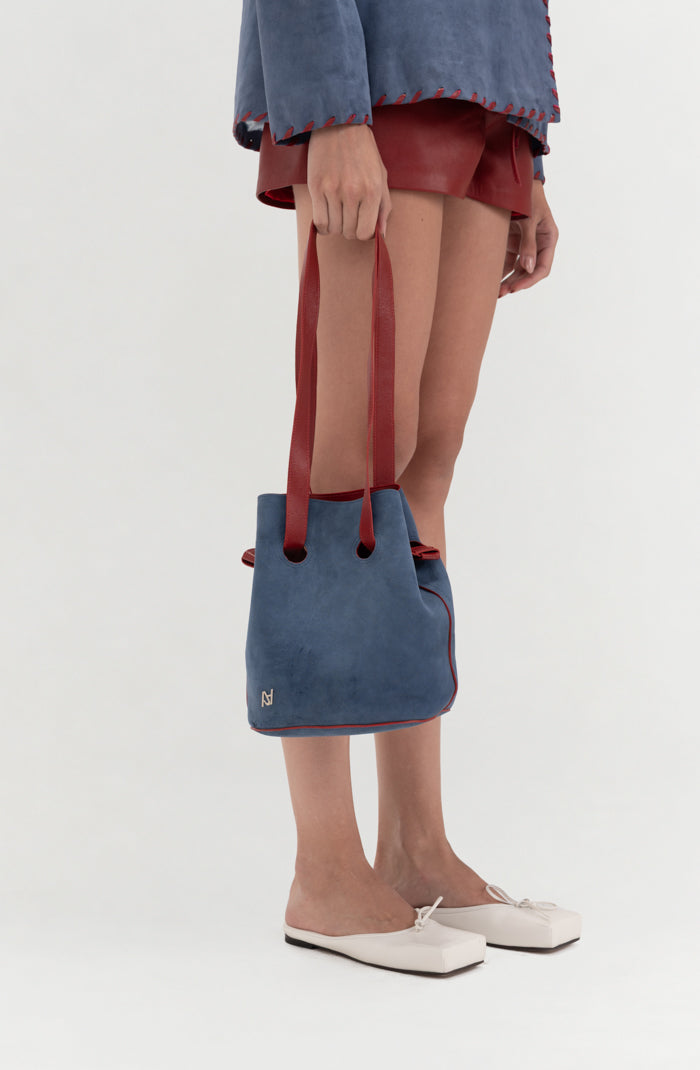 Zoey Suede Bag Blue