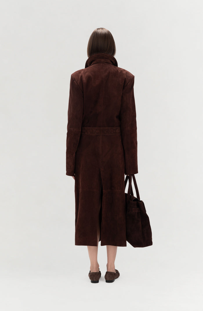 Eloura Oversized Suede Bag Brown