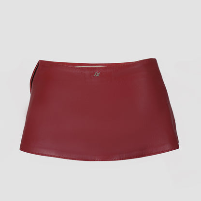 Bonnie Leather Waist Belt Red