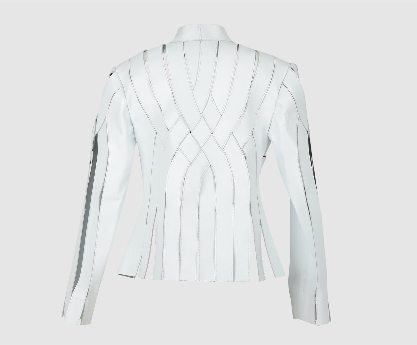 Brianna Leather Jacket White