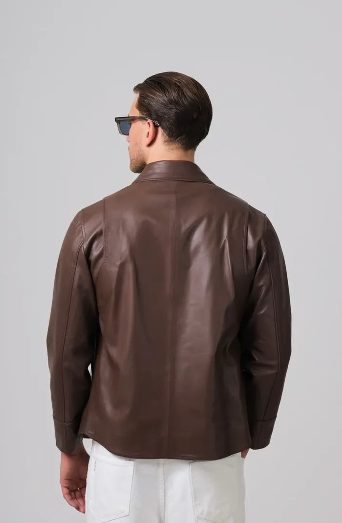 Emerson Leather Jacket Brown