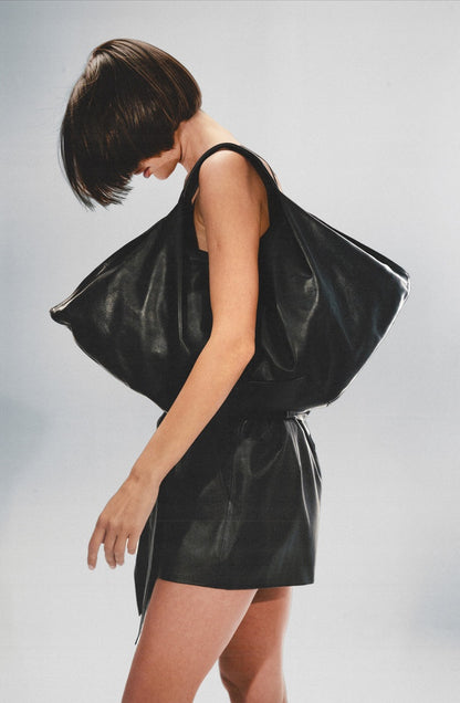 Ophelia Oversized Leather Bag Black