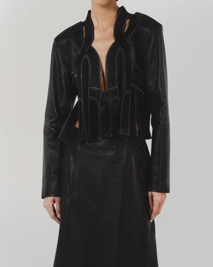 Brianna II Leather Jacket Black