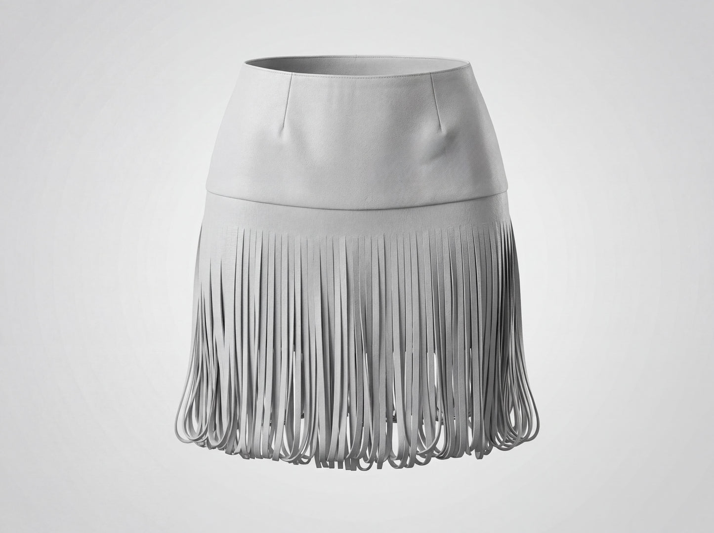 Ellie Leather Skirt White