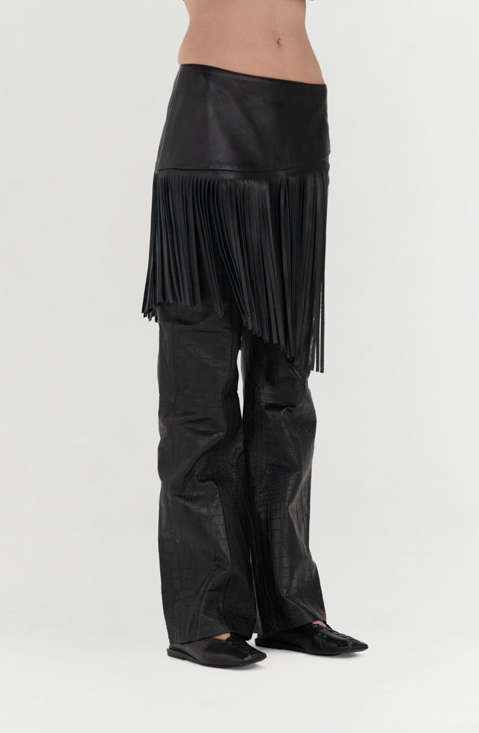 Gianna Leather Belt Black