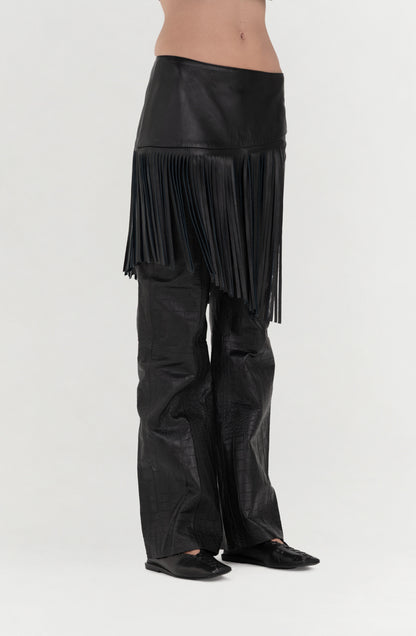 Gianna Leather Belt Black