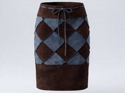 Millie Suede Skirt Brown
