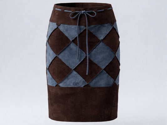Millie Suede Skirt Brown