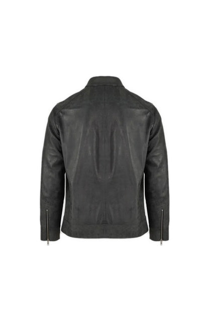 Logan Leather Jacket Washed grey