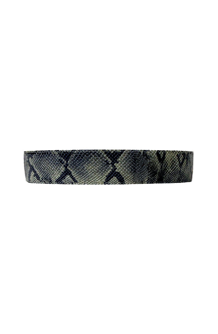 Harrison Leather Belt Snake Print