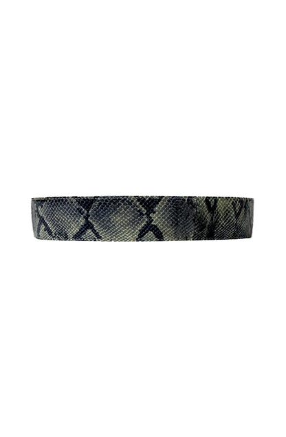 Harrison Leather Belt Snake Print