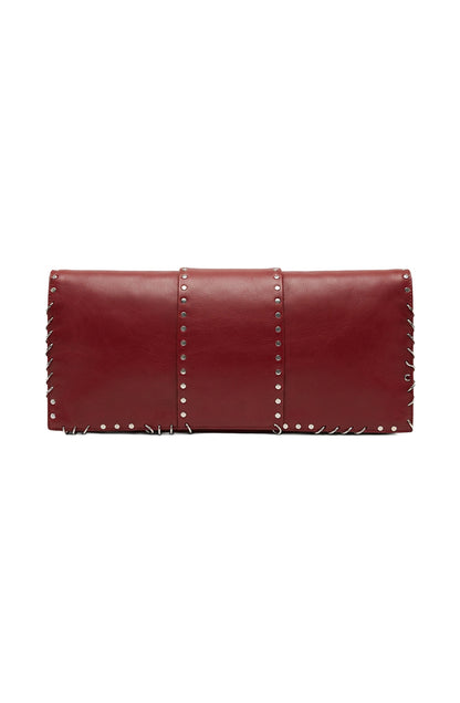 Annabelle II Leather Clutch Red