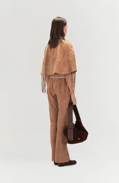 Isaac Suede Pants Beige