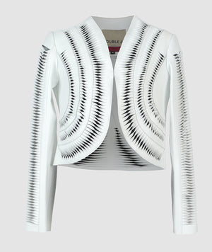 Kiara Leather Jacket White