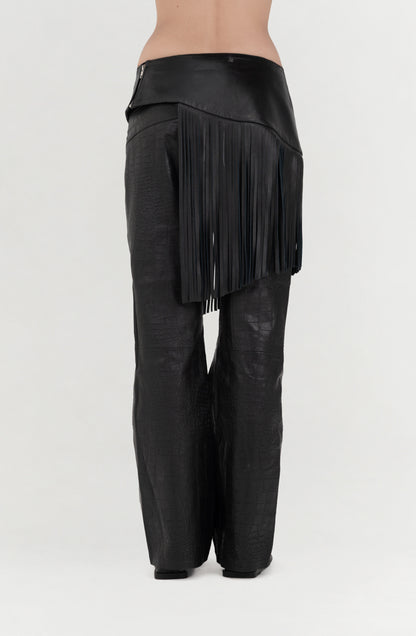 Gianna Leather Belt Black